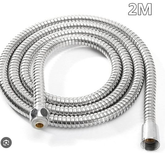 TUBO FLESSIBILE 2 METRI DOPPIA GRAFFATURA DOCCIA